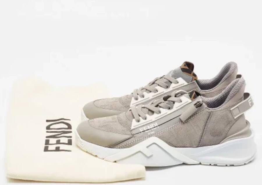 Fendi Vintage Pre-owned Canvas sneakers Gray Heren