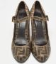 Fendi Vintage Pre-owned Coated canvas heels Brown Dames - Thumbnail 3