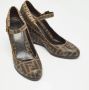 Fendi Vintage Pre-owned Coated canvas heels Brown Dames - Thumbnail 4