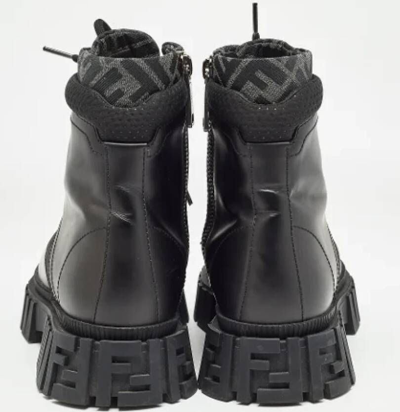 Fendi Vintage Pre-owned Fabric boots Black Heren