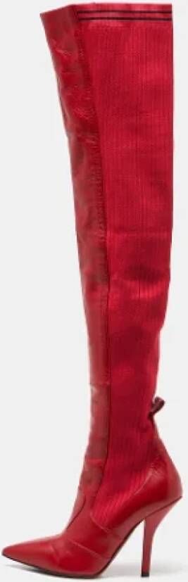 Fendi Vintage Pre-owned Fabric boots Red Dames