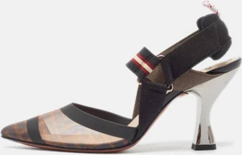 Fendi Vintage Pre-owned Fabric heels Black Dames