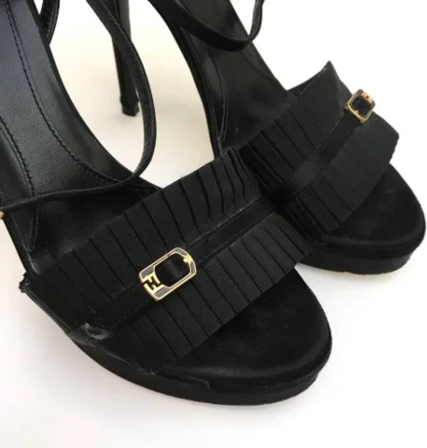 Fendi Vintage Pre-owned Fabric heels Black Dames