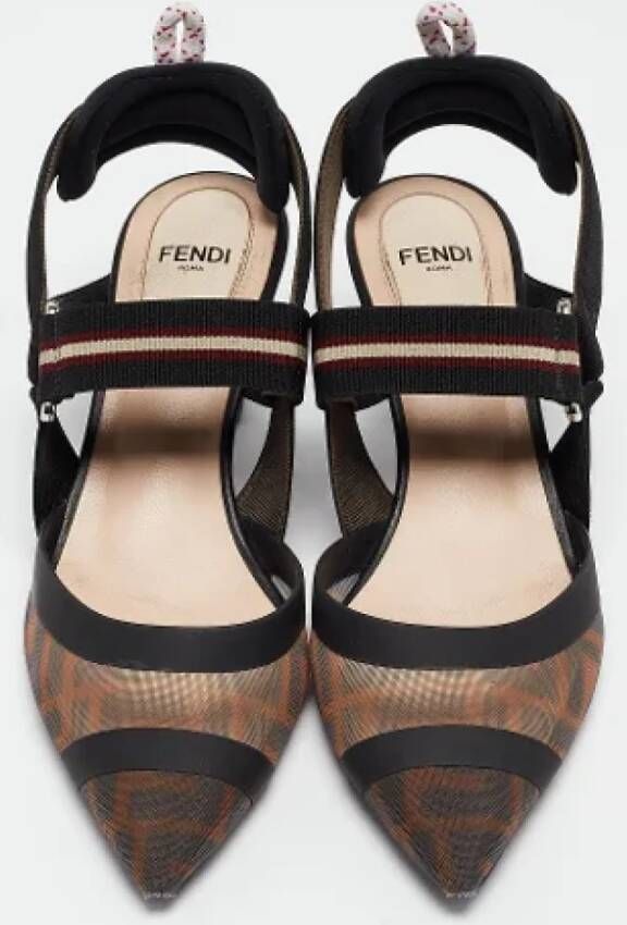 Fendi Vintage Pre-owned Fabric heels Brown Dames