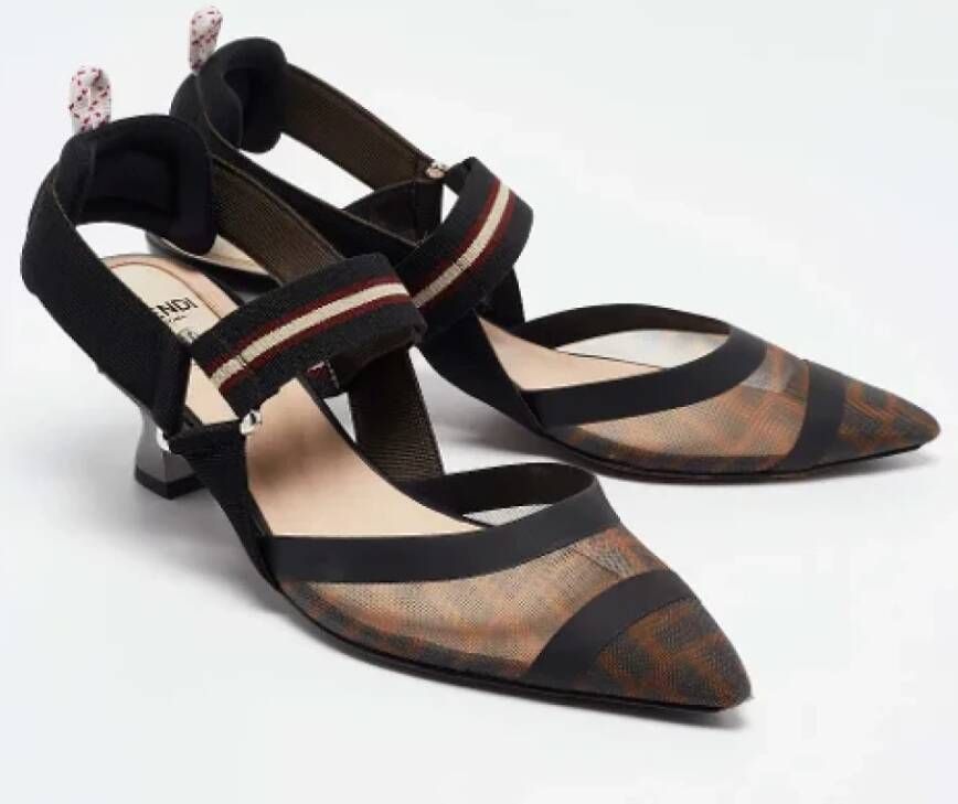 Fendi Vintage Pre-owned Fabric heels Brown Dames