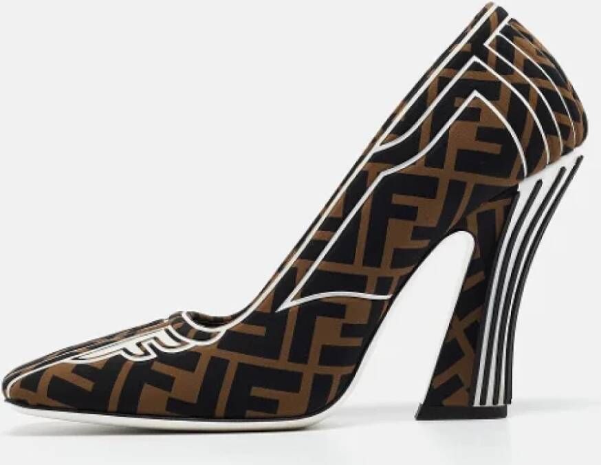 Fendi Vintage Pre-owned Fabric heels Brown Dames