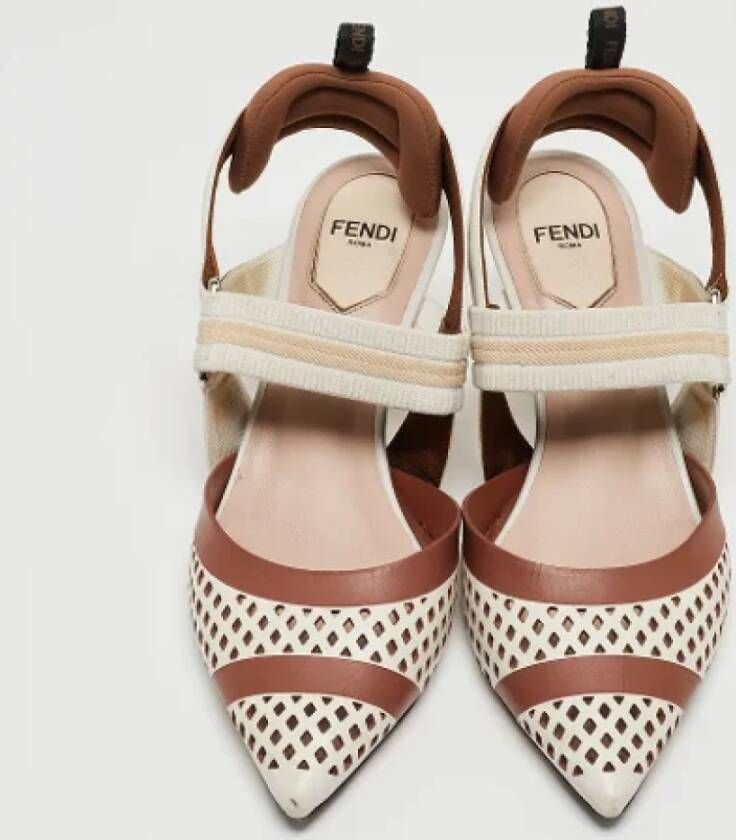 Fendi Vintage Pre-owned Fabric heels White Dames