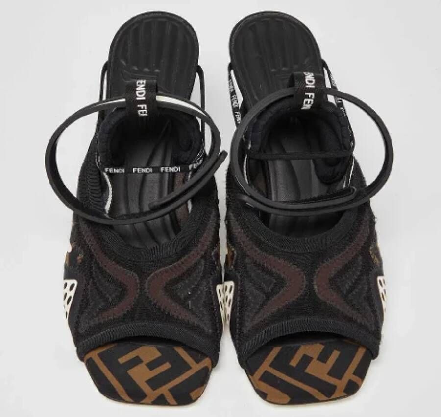 Fendi Vintage Pre-owned Fabric sandals Black Dames