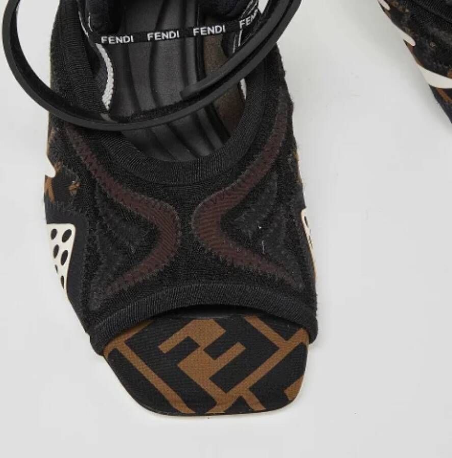 Fendi Vintage Pre-owned Fabric sandals Black Dames