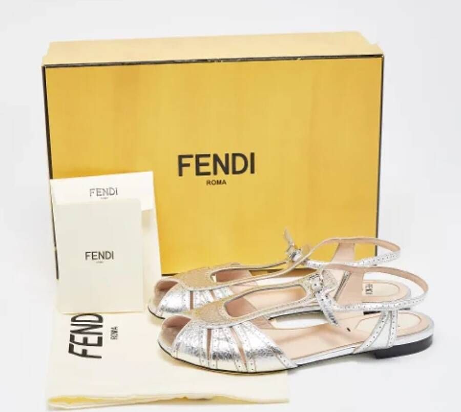 Fendi Vintage Pre-owned Fabric sandals Gray Dames