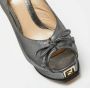 Fendi Vintage Pre-owned Fabric sandals Gray Dames - Thumbnail 7