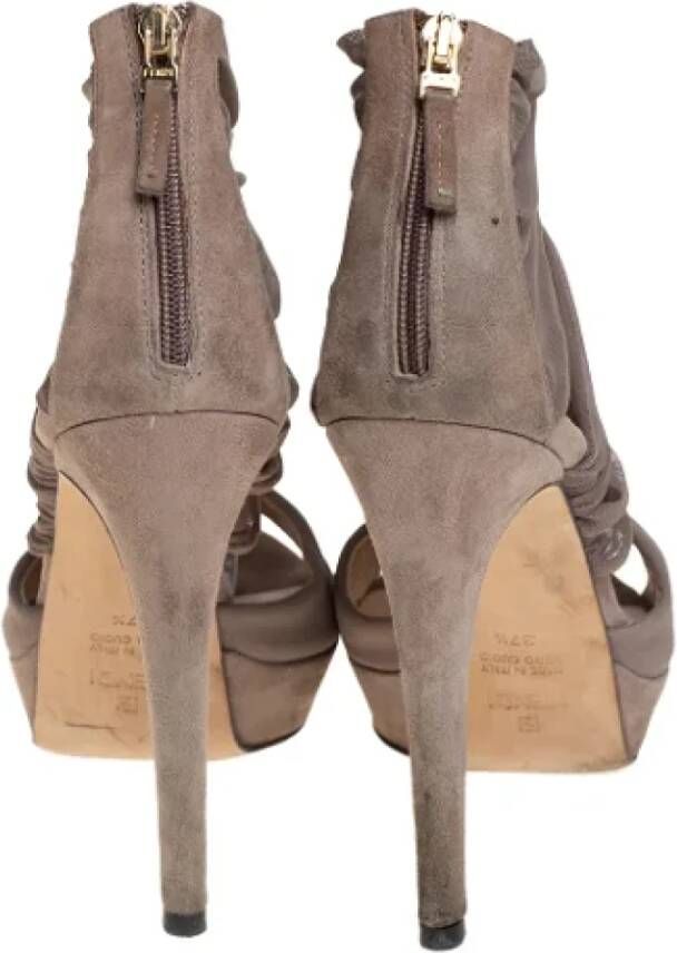 Fendi Vintage Pre-owned Lace sandals Gray Dames