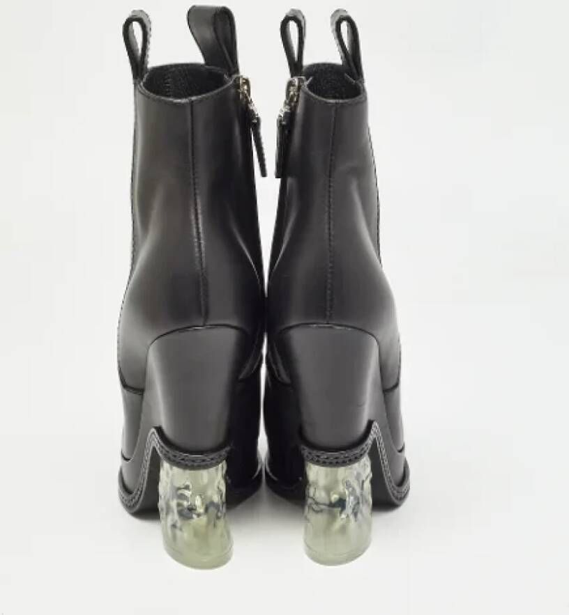 Fendi Vintage Pre-owned Leather boots Black Dames