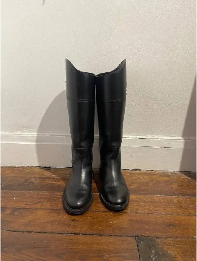 Fendi Vintage Pre-owned Leather boots Black Dames