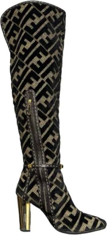 Fendi Vintage Pre-owned Leather boots Brown Dames