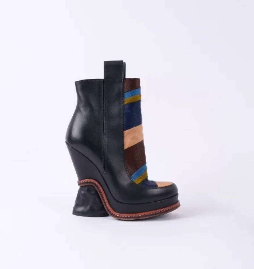 Fendi Vintage Pre-owned Leather boots Multicolor Dames