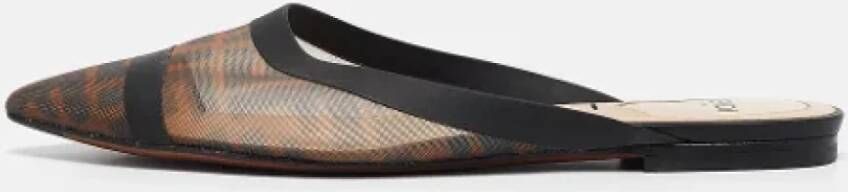 Fendi Vintage Pre-owned Leather flats Beige Dames