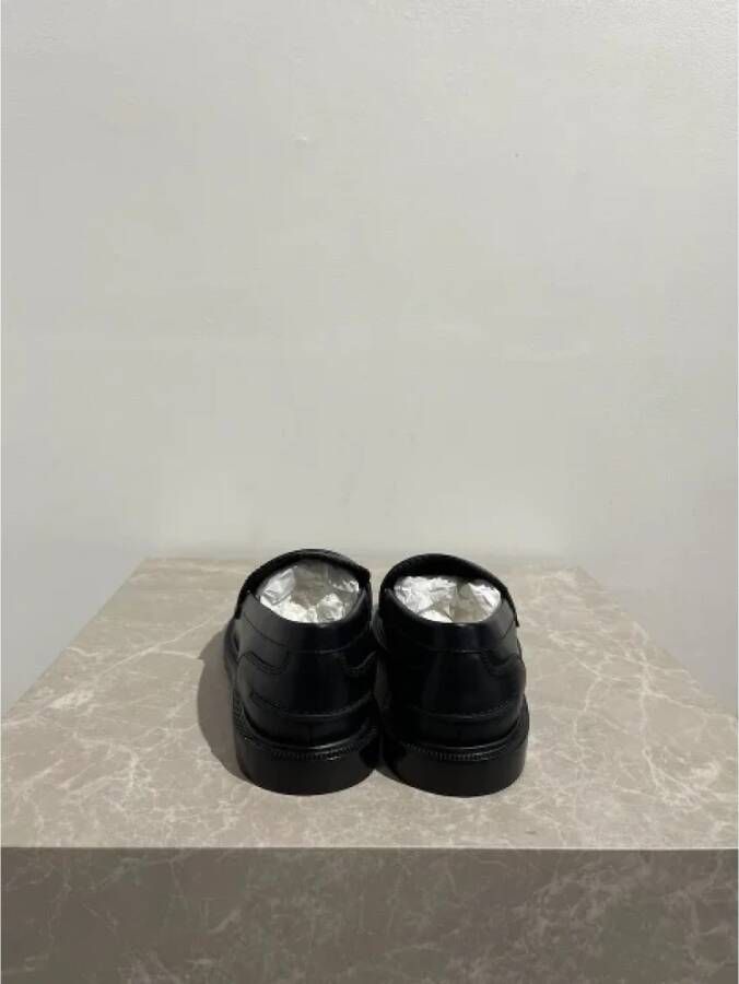 Fendi Vintage Pre-owned Leather flats Black Dames