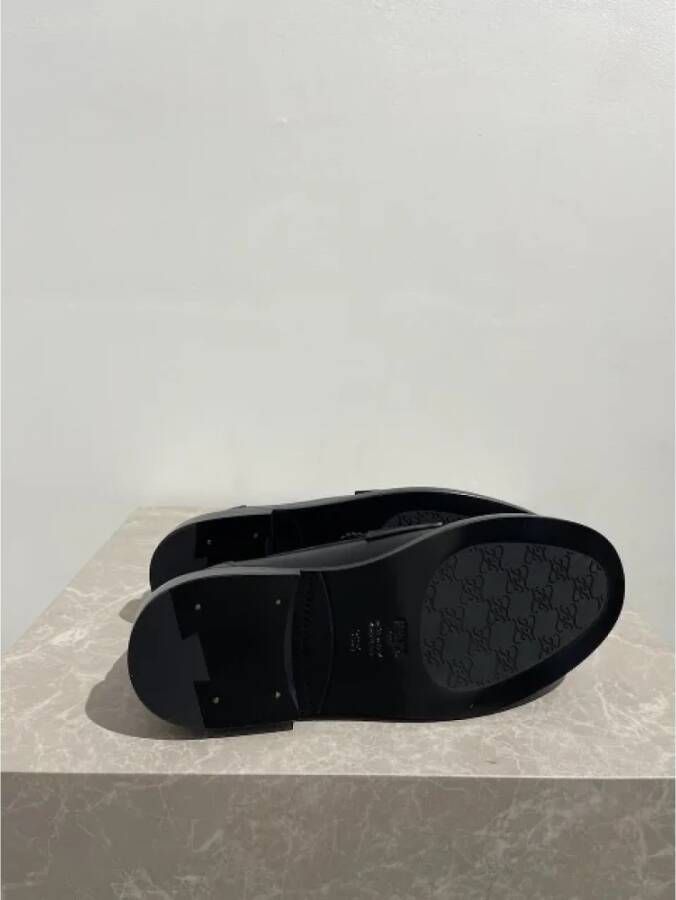 Fendi Vintage Pre-owned Leather flats Black Dames