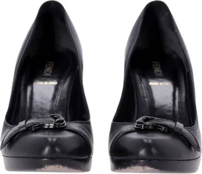 Fendi Vintage Pre-owned Leather heels Black Dames