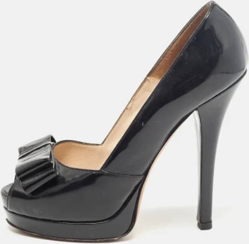 Fendi Vintage Pre-owned Leather heels Black Dames