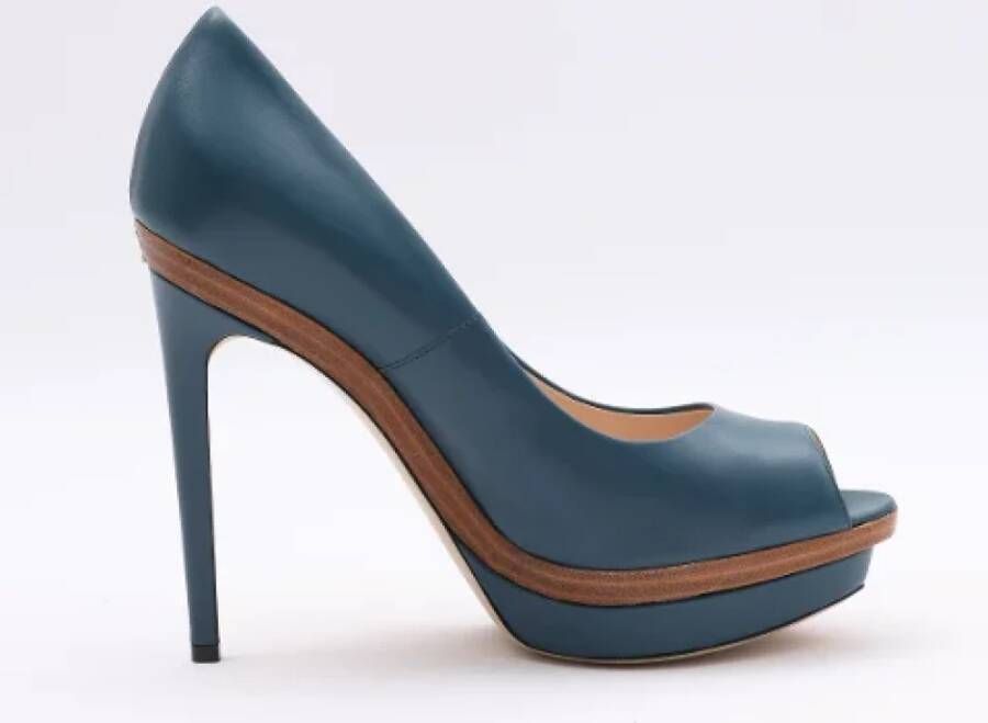 Fendi Vintage Pre-owned Leather heels Blue Dames