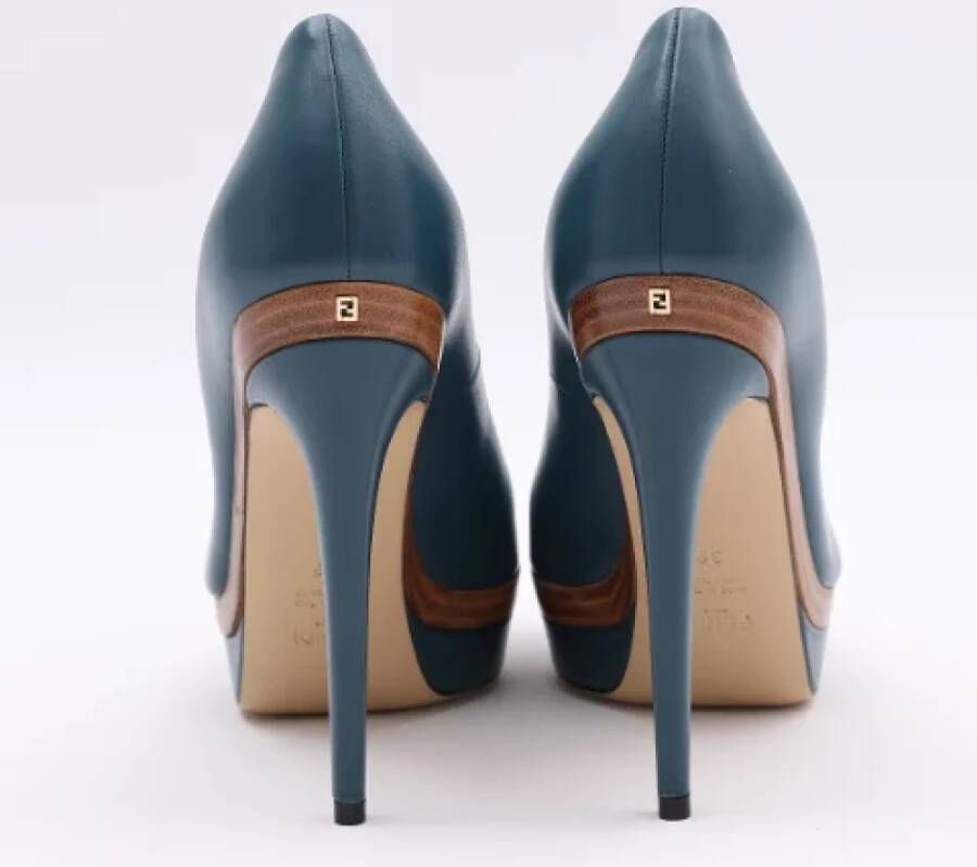 Fendi Vintage Pre-owned Leather heels Blue Dames