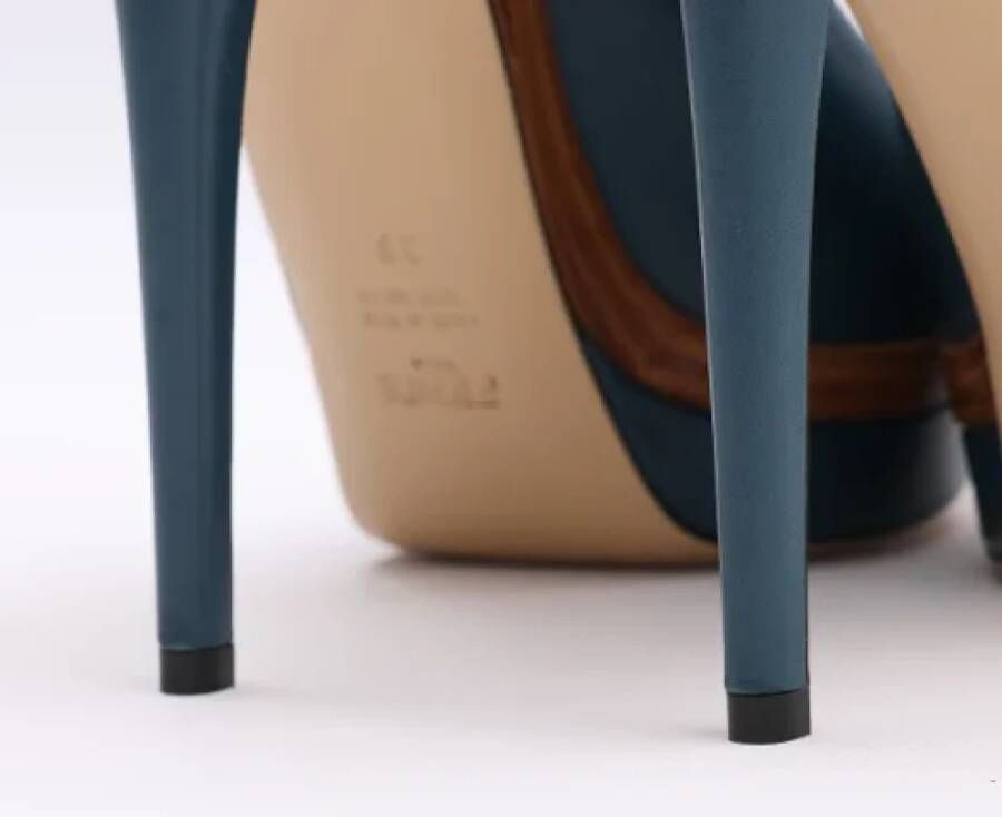 Fendi Vintage Pre-owned Leather heels Blue Dames