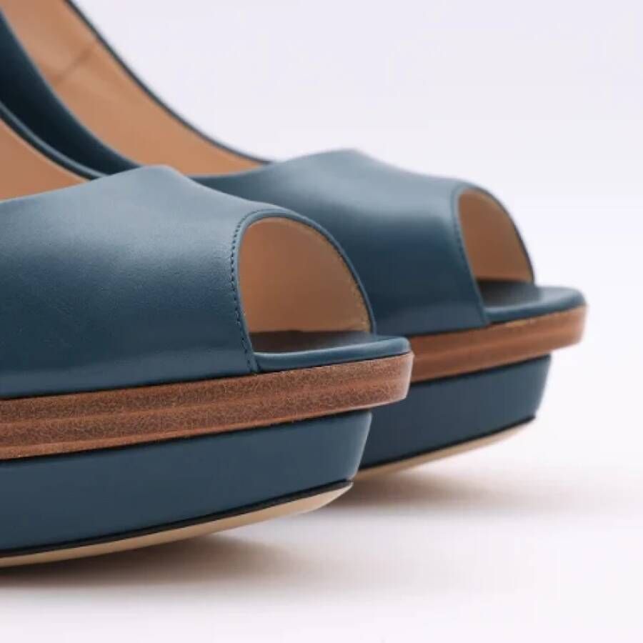 Fendi Vintage Pre-owned Leather heels Blue Dames