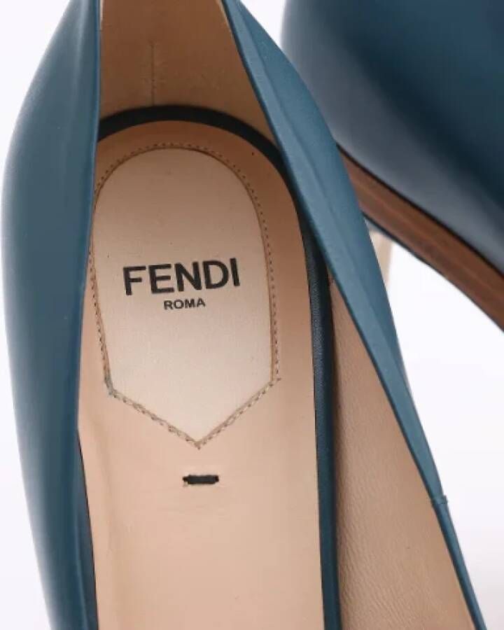 Fendi Vintage Pre-owned Leather heels Blue Dames