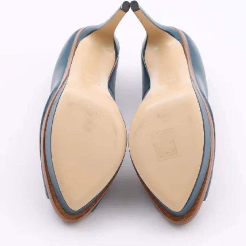 Fendi Vintage Pre-owned Leather heels Blue Dames