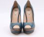 Fendi Vintage Pre-owned Leather heels Blue Dames - Thumbnail 10