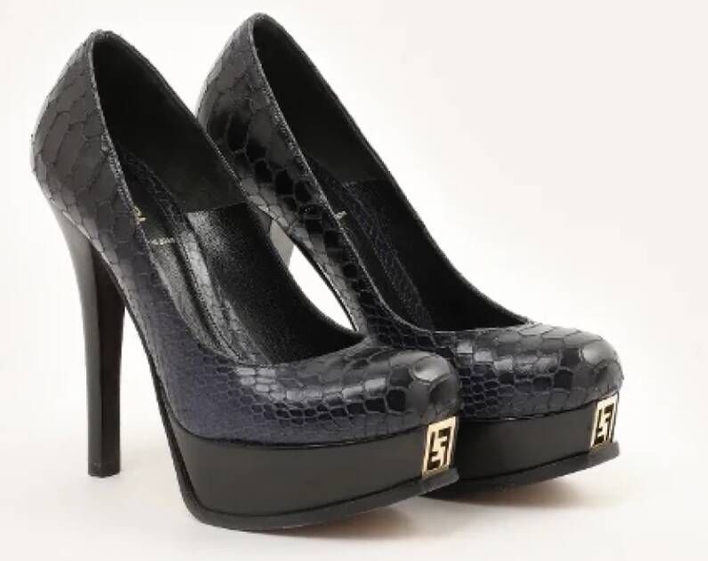 Fendi Vintage Pre-owned Leather heels Blue Dames