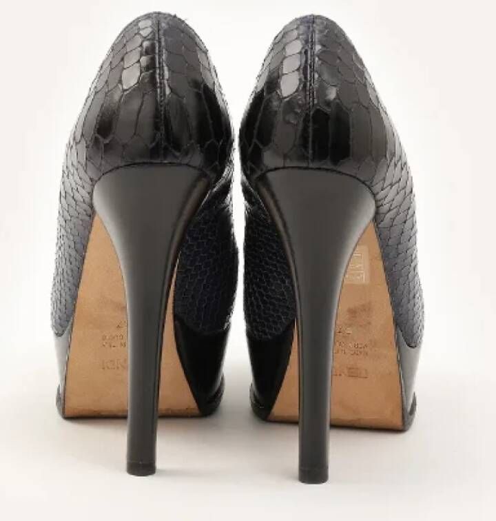 Fendi Vintage Pre-owned Leather heels Blue Dames