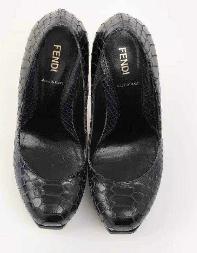 Fendi Vintage Pre-owned Leather heels Blue Dames