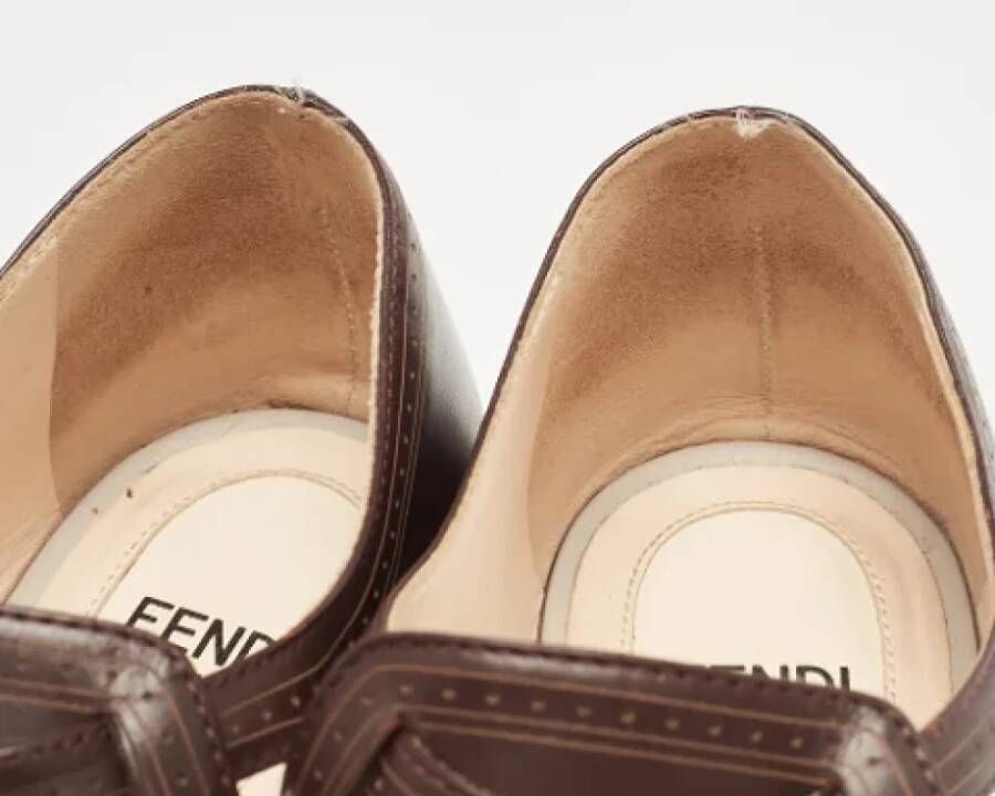 Fendi Vintage Pre-owned Leather heels Brown Dames