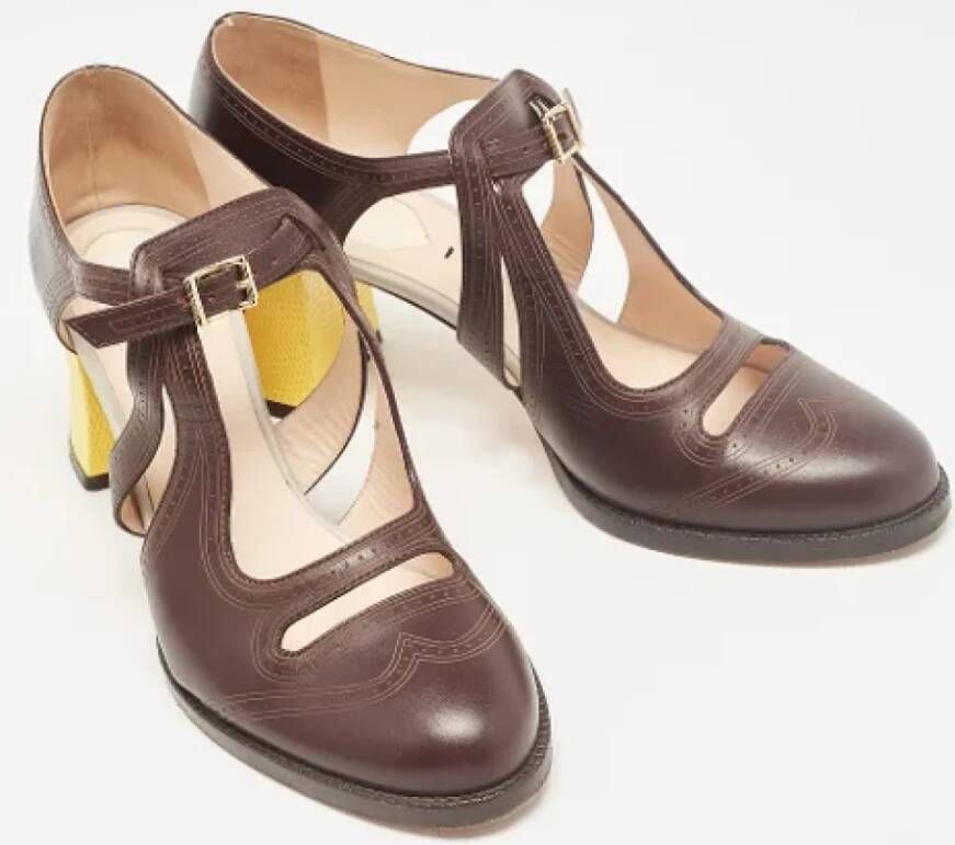 Fendi Vintage Pre-owned Leather heels Brown Dames