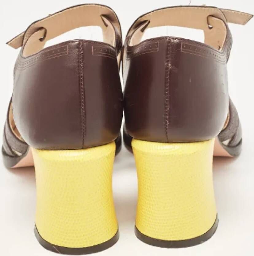 Fendi Vintage Pre-owned Leather heels Brown Dames