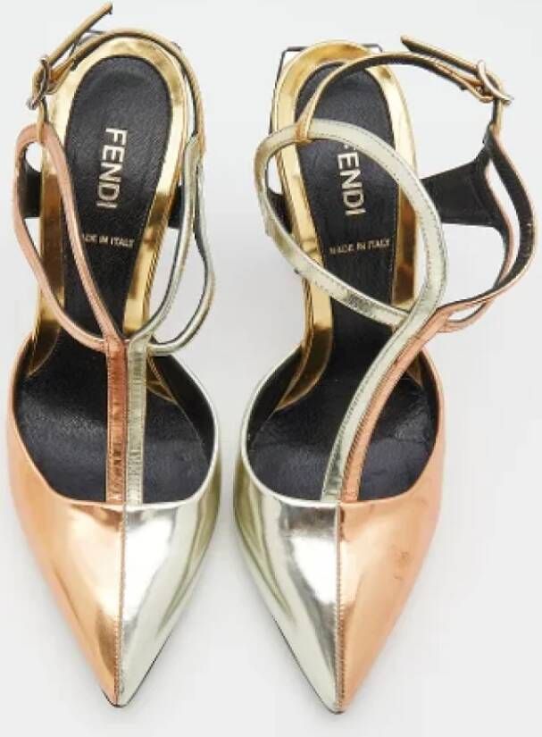 Fendi Vintage Pre-owned Leather heels Gray Dames