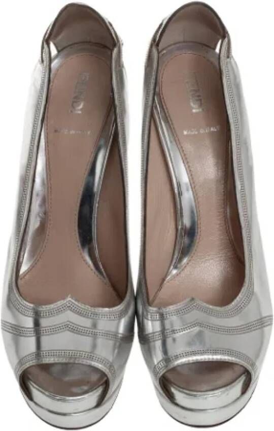 Fendi Vintage Pre-owned Leather heels Gray Dames