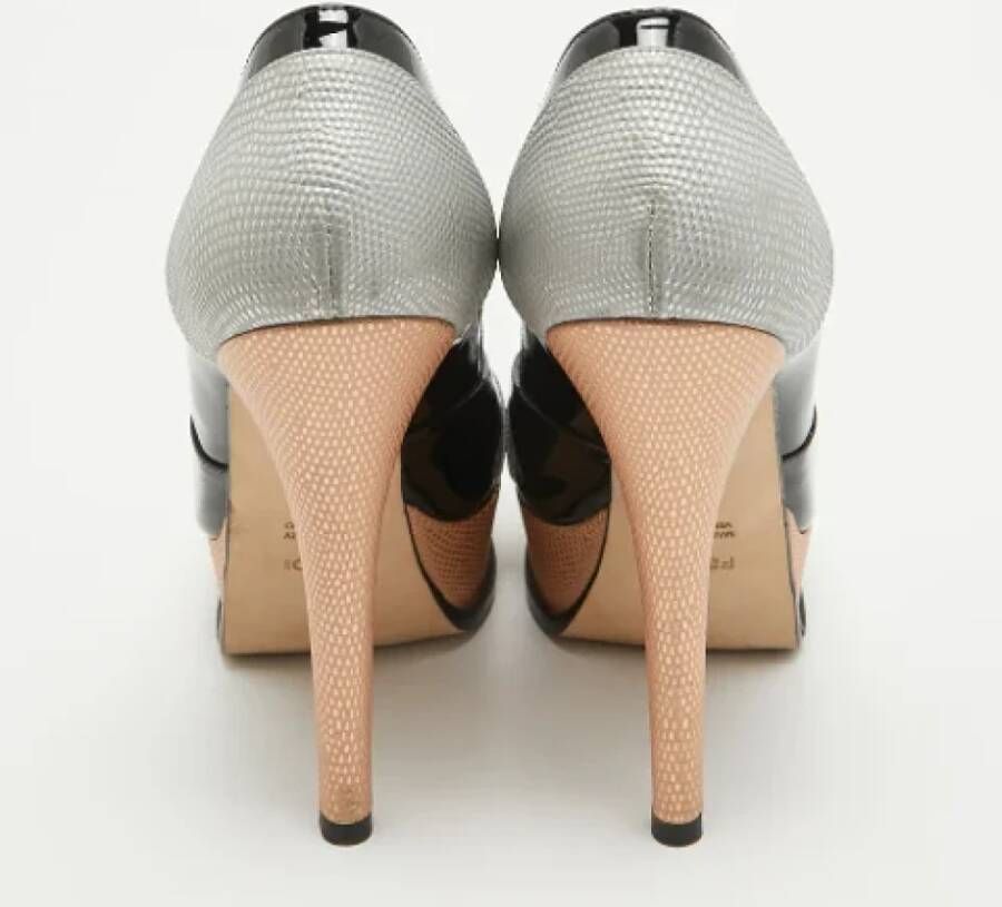 Fendi Vintage Pre-owned Leather heels Gray Dames