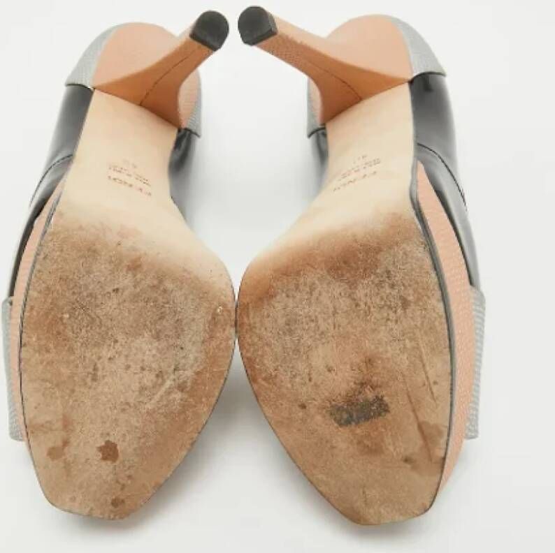 Fendi Vintage Pre-owned Leather heels Gray Dames