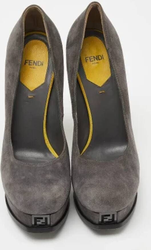 Fendi Vintage Pre-owned Leather heels Gray Dames