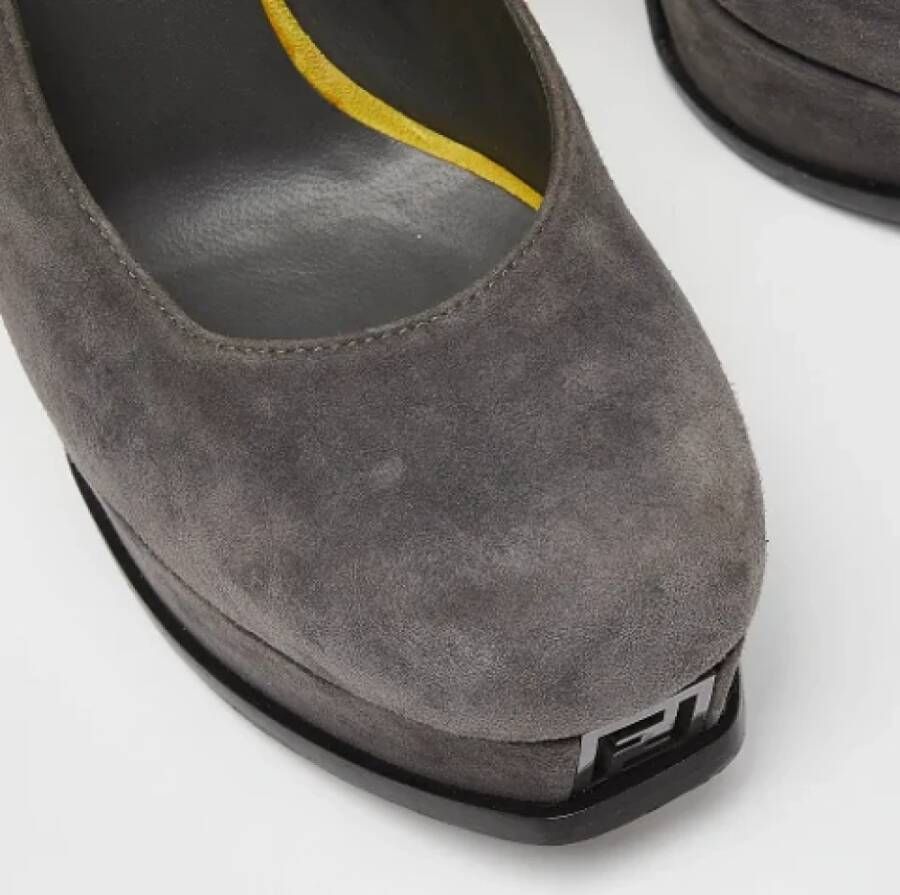 Fendi Vintage Pre-owned Leather heels Gray Dames