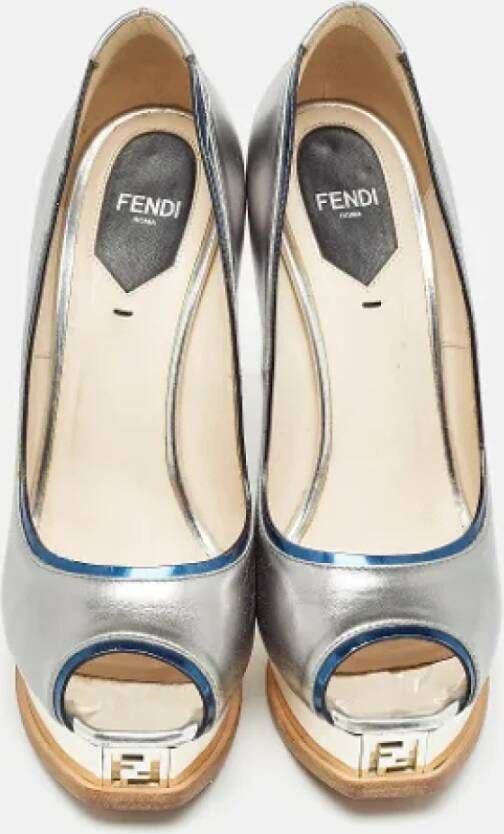 Fendi Vintage Pre-owned Leather heels Gray Dames