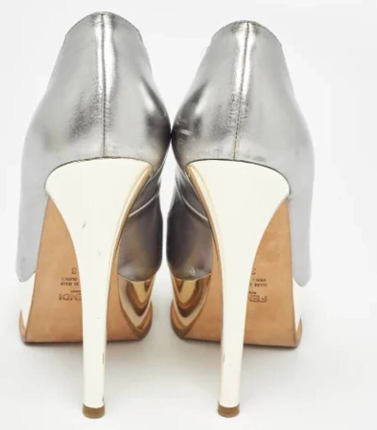 Fendi Vintage Pre-owned Leather heels Gray Dames