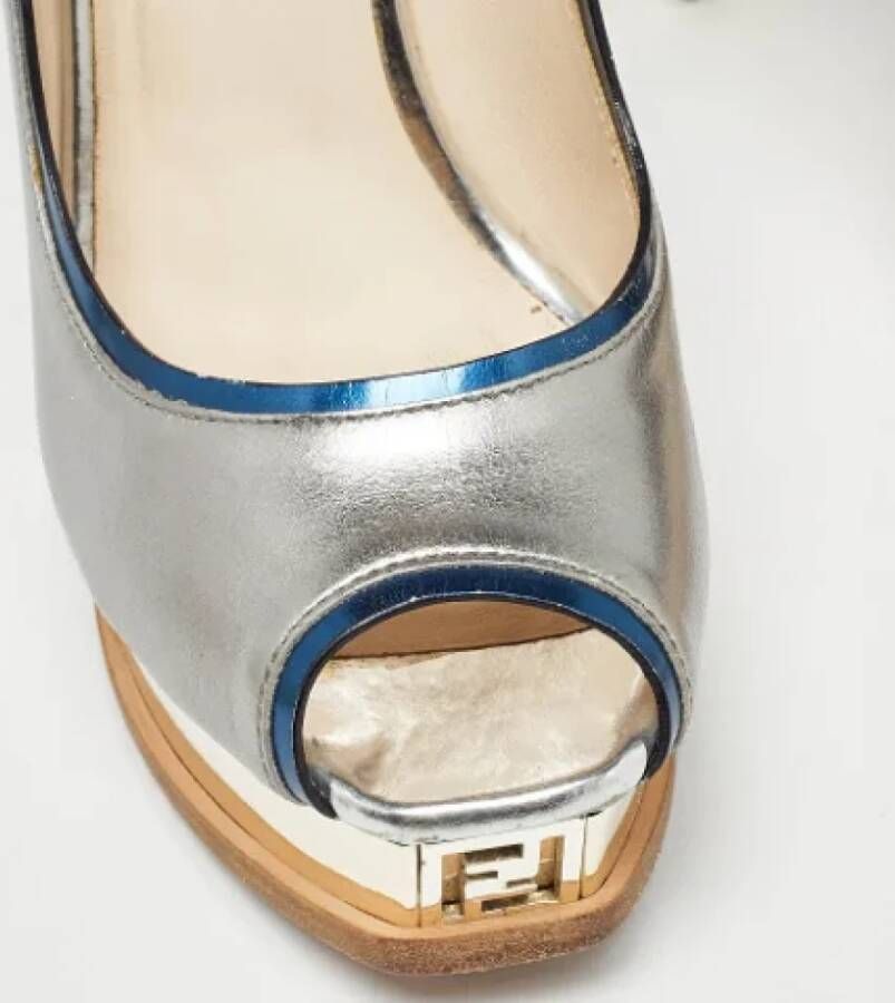 Fendi Vintage Pre-owned Leather heels Gray Dames