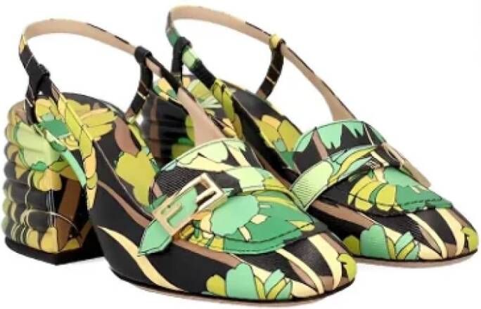 Fendi Vintage Pre-owned Leather heels Green Dames