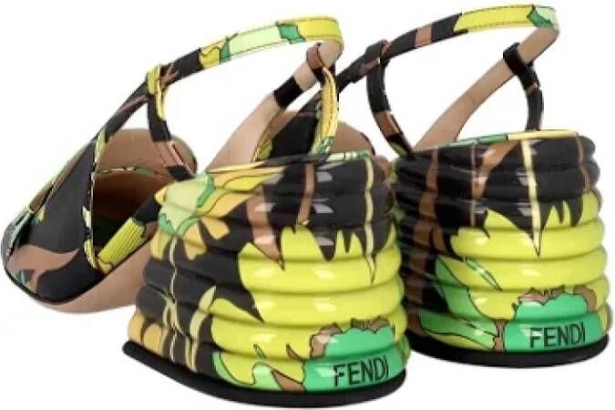 Fendi Vintage Pre-owned Leather heels Green Dames