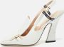 Fendi Vintage Pre-owned Leather heels White Dames - Thumbnail 2